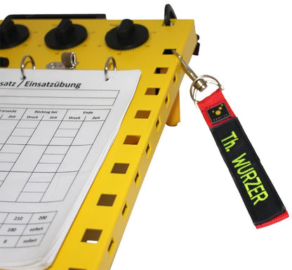 "REMOVE BEFORE FIREFIGHT" hanger - TEE-UU