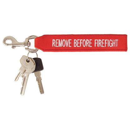 "REMOVE BEFORE FIREFIGHT" hanger - TEE-UU