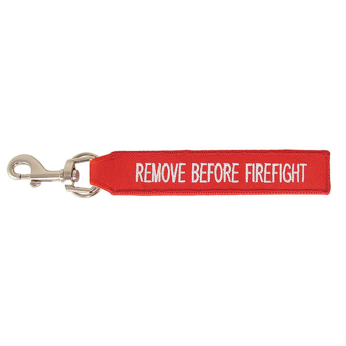 "REMOVE BEFORE FIREFIGHT" hanger - TEE-UU
