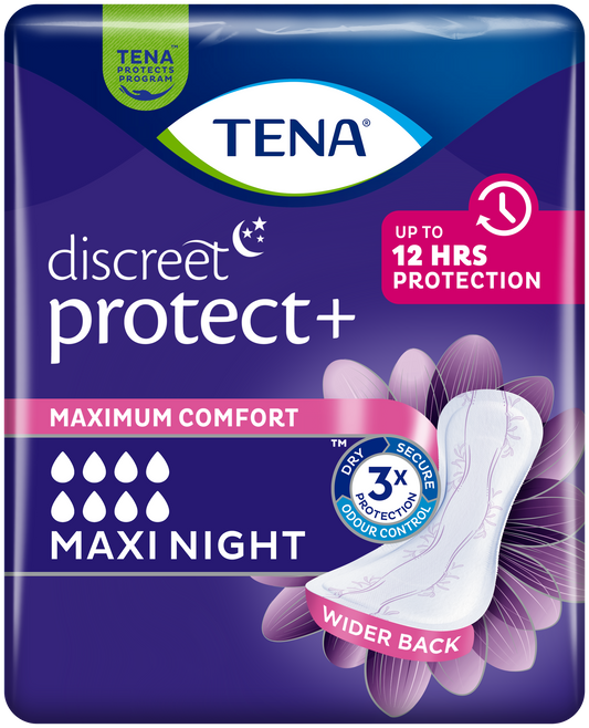 TENA Discreet Maxi Night - Pack of 6 - 
