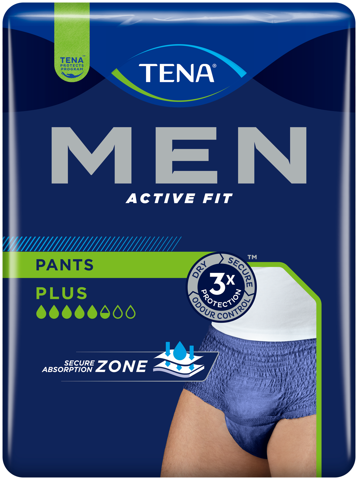 TENA Men Active Fit Pants Plus S/M Pack of 9 Medisave UK
