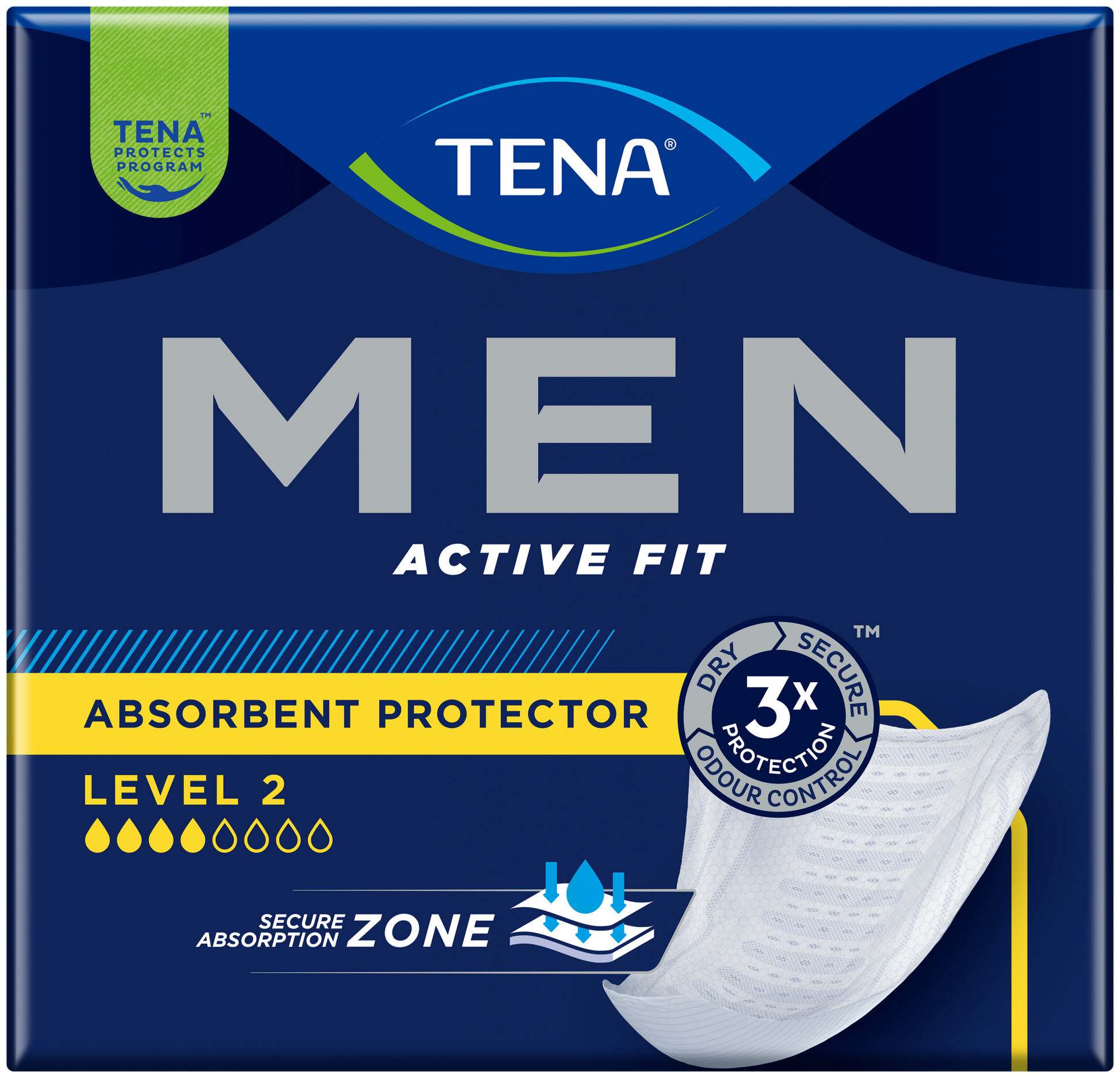 TENA Men Absorbent Protector - Level 2 - Pack of 10 - 