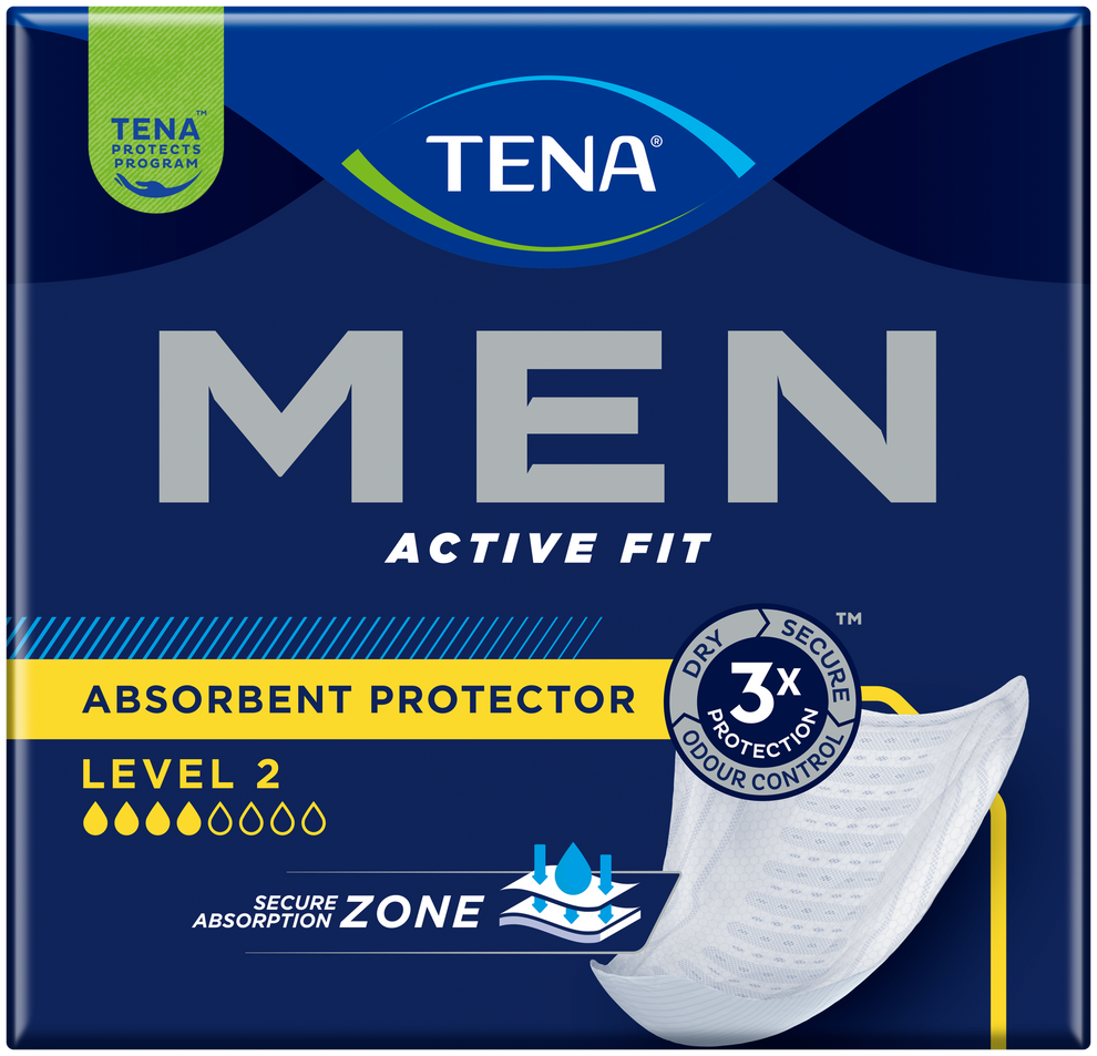 TENA Men Absorbent Protector Level 2 Pack of 10 Medisave UK