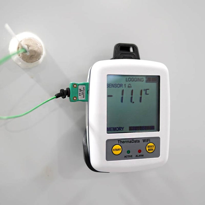 ThermaData® WiFi 2-Channel Thermocouple Logger with Type K Probe Sockets