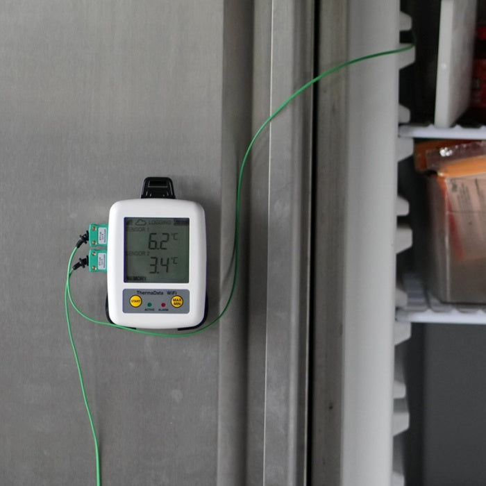ThermaData® WiFi 2-Channel Thermocouple Logger with Type K Probe Sockets