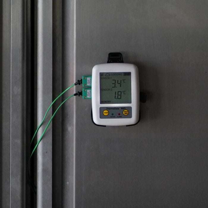ThermaData® WiFi 2-Channel Thermocouple Logger with Type K Probe Sockets