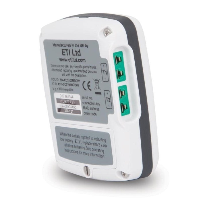 ThermaData® WiFi 2-Channel Thermocouple Logger with Type K Probe Sockets