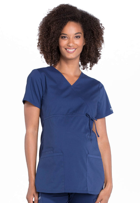 Cherokee Maternity Scrub Top - Navy Blue - Medium - Cherokee