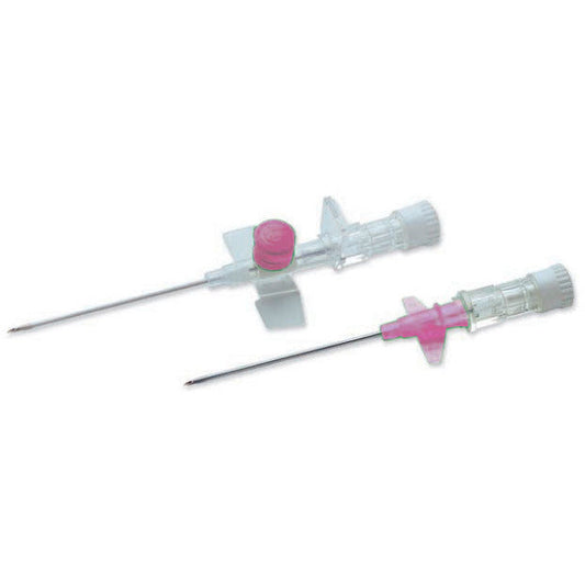 Terumo Versatus Winged and Ported IV Cannula 20g (Pink) 32mm x 50