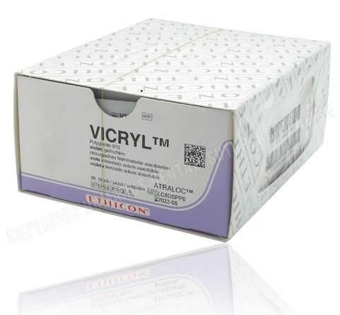 Vicryl Ct Vio 75cm M3 Usp2-0 S/A V-39 - Box Of 12