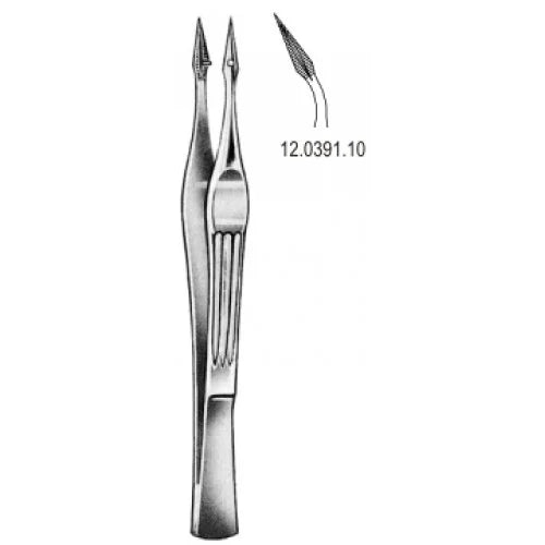 Walter Carmalt Splinter Forceps - Curved - 10.5cm - 