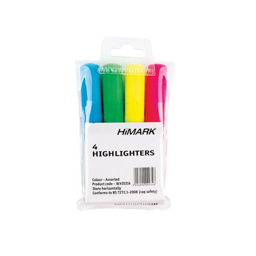 Hi-Glo Highlighters Assorted (Pack of 4) - 
