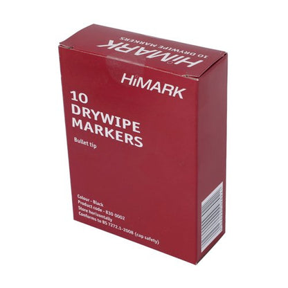 Black Whiteboard Marker Pens Bullet Tip (Pack of 10) WB15