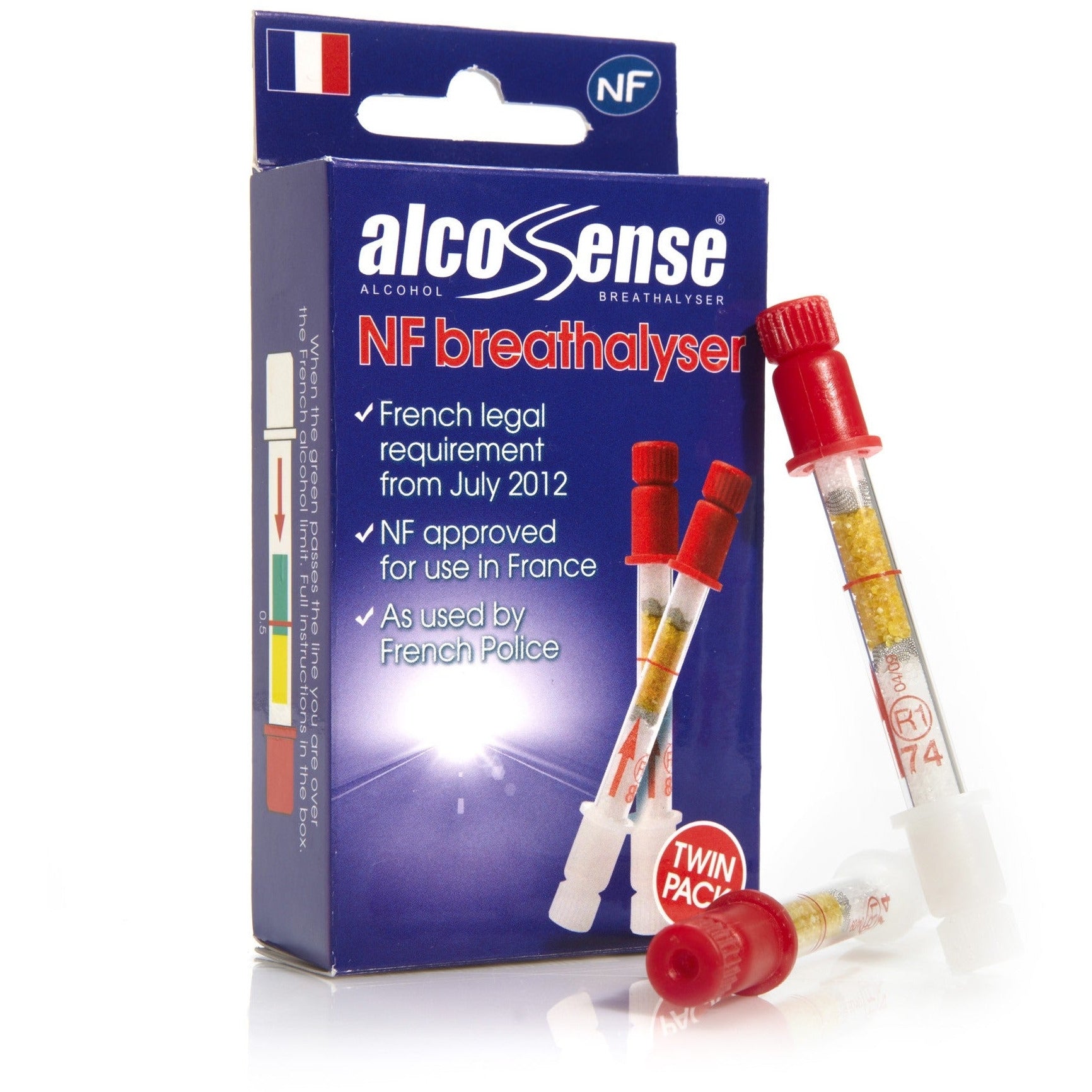 AlcoSense NF Breathalyzer for France (Twin Pack) - Alcosense