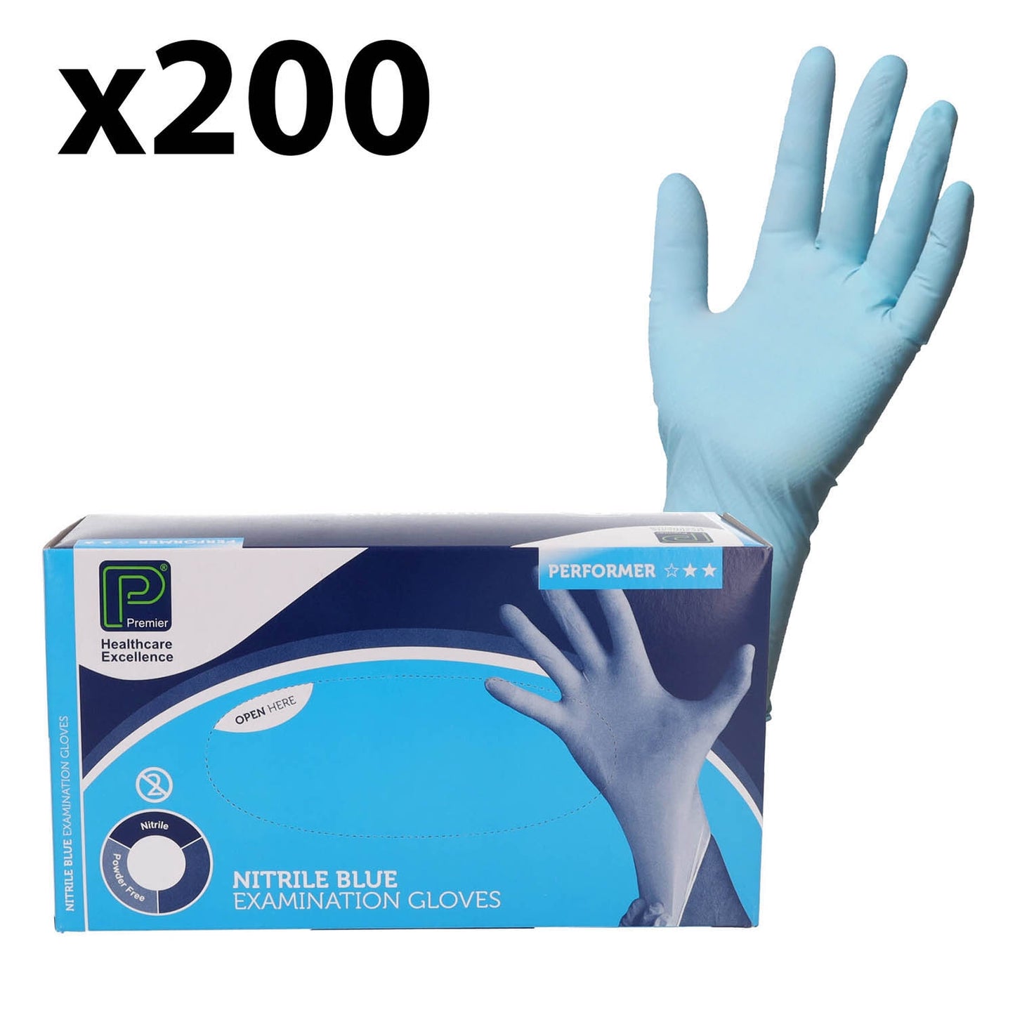 Blue Nitrile Gloves Large – Medisave UK