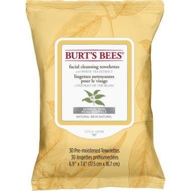 Facial Cleansing Towelettes with White Tea Extract (30 towelettes per pack) - Burt's Bees