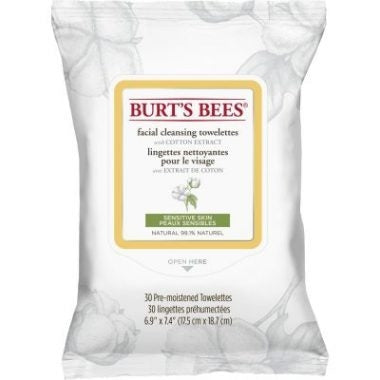 Sensitive Facial Towelettes (30 towelettes per pack) - Burt's Bees