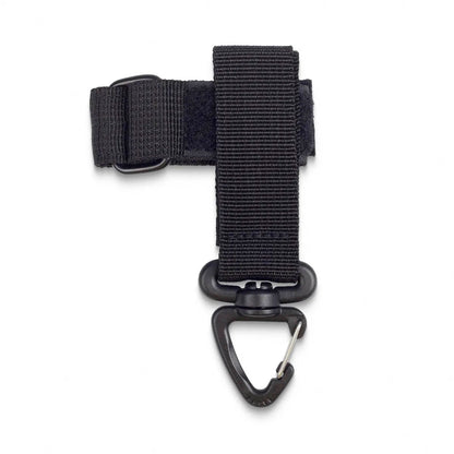 Glove Holder/Rope Accessory w/ Multi-Use Carabiner - Black Polyester