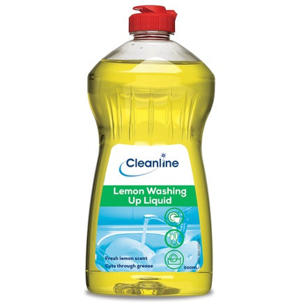 Cleanline Washing up Liquid 500ml Lemon - Bunzl Catering Supplies