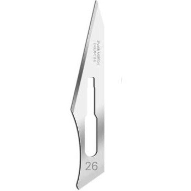 Sterile Stainless Steel Surgical Scalpel Blade No.26 - box of 100