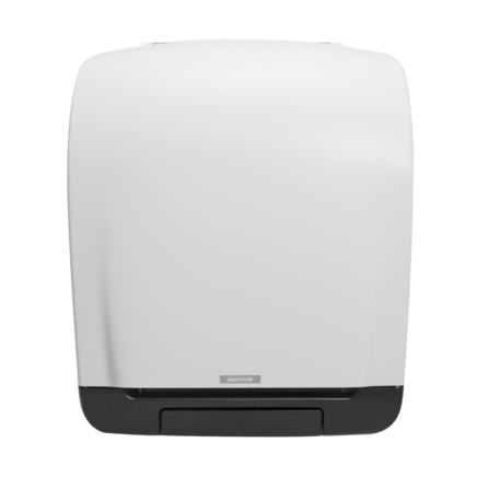 Katrin Classic System Roll Towel & White Inclusive System Towel Dispenser