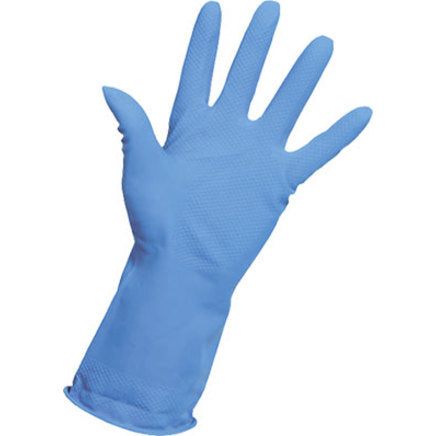 Keep Clean Rubber Gloves Blue Medium (PR) - Bunzl Catering Supplies