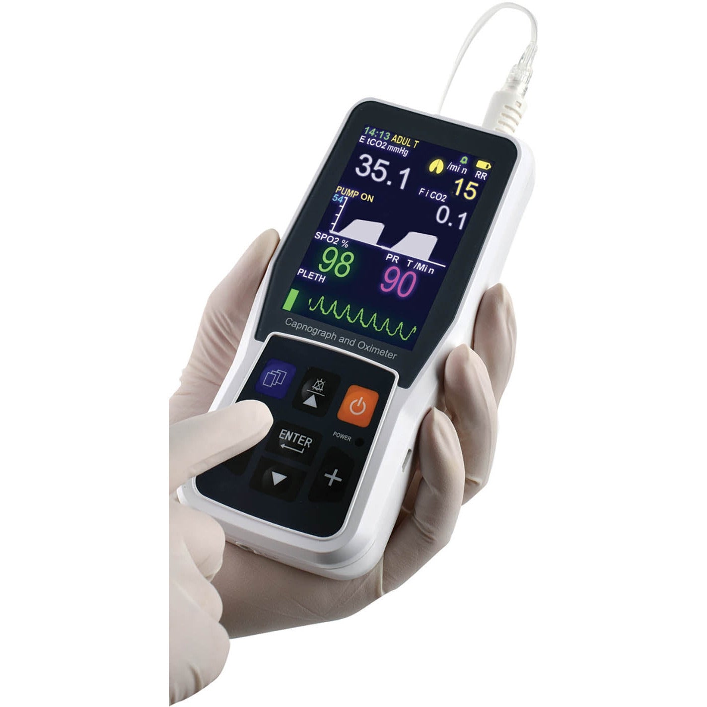 PC-900B Hand Held SideStream EtCO2 and Sp02 (Creative) Monitor with Ad ...
