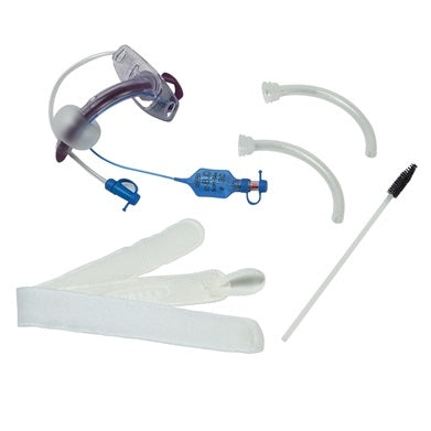 Blue line ultra suctionaid tube with soft-seal cuff and inner cannulae 7.5mm - ICU Medical