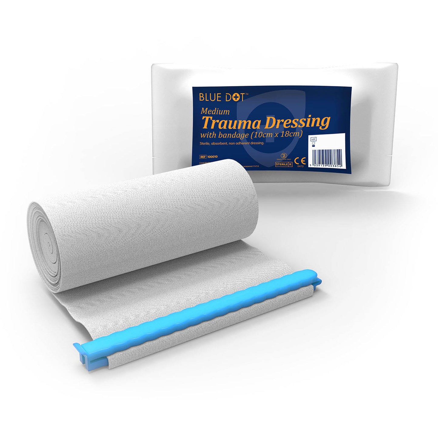 Blue Dot Medium Trauma Dressing 10cm x 18cm Flow Wrapped - Blue Dot