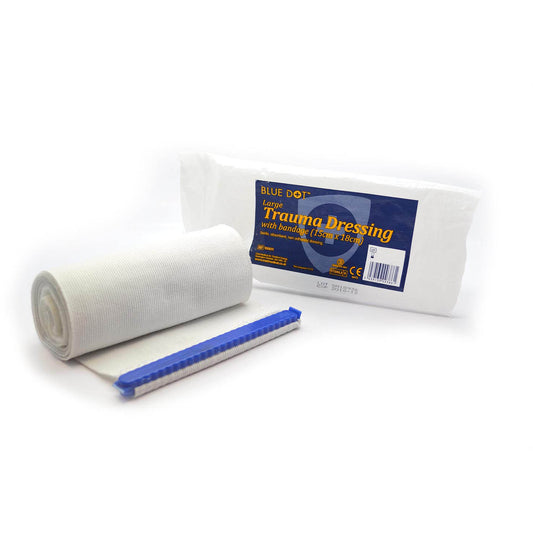 Blue Dot Large Trauma Dressing 15cm x 18cm Flow Wrapped - Blue Dot