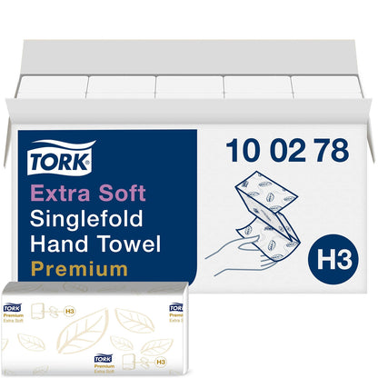 Tork Extra Soft Singlefold Hand Towel Premium 2Ply - 100278 - 3000 Towels