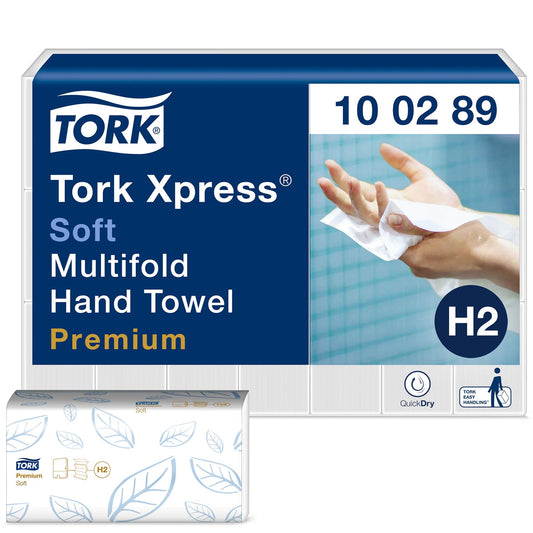 Tork Xpress Soft Multifold Hand Towel White - 2Ply - 100289 - 21 x 150 Sheets