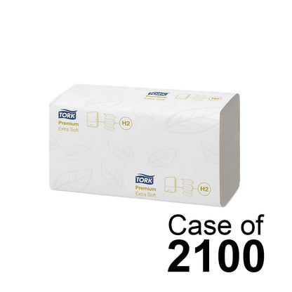 Tork Xpress Extra Soft Multifold Hand Towel Premium 2Ply - 100297 - Case of 21 x 100 Sheets - Tork