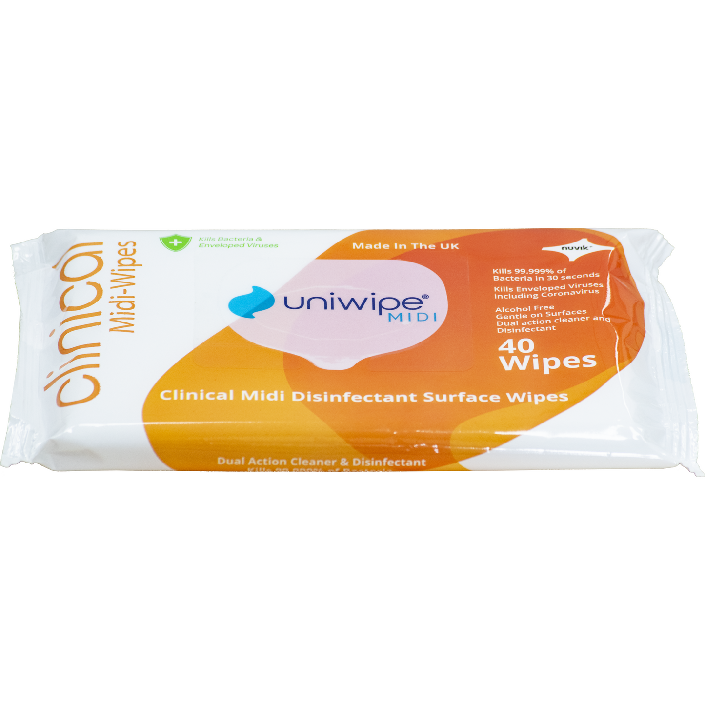 Uniwipe Clinical Surface Disinfectant Wipes X 40 - Uniwipe