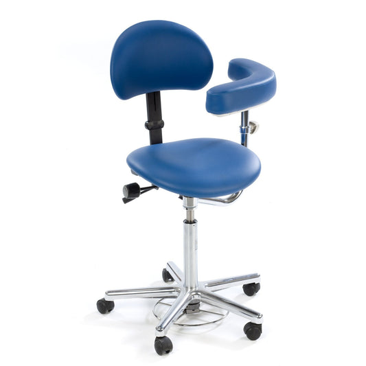 Harris Clinic Chair - High Model - Height Range 54-68cm - ATLANTIC BLUE - Plinth Medical