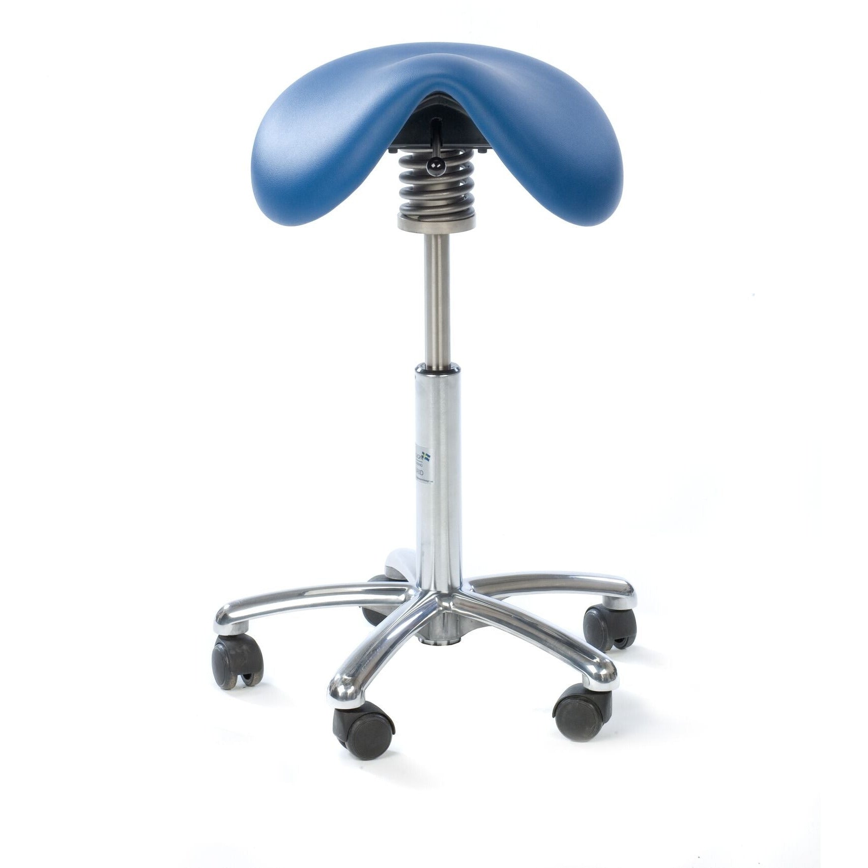 Harris Advanced Plus Saddle Stool - Height Range 55-75cm - ATLANTIC BLUE - Plinth Medical