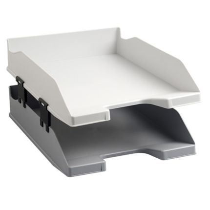 Exacompta Letter Tray Risers, Black - Pack of 4 - Discontinued