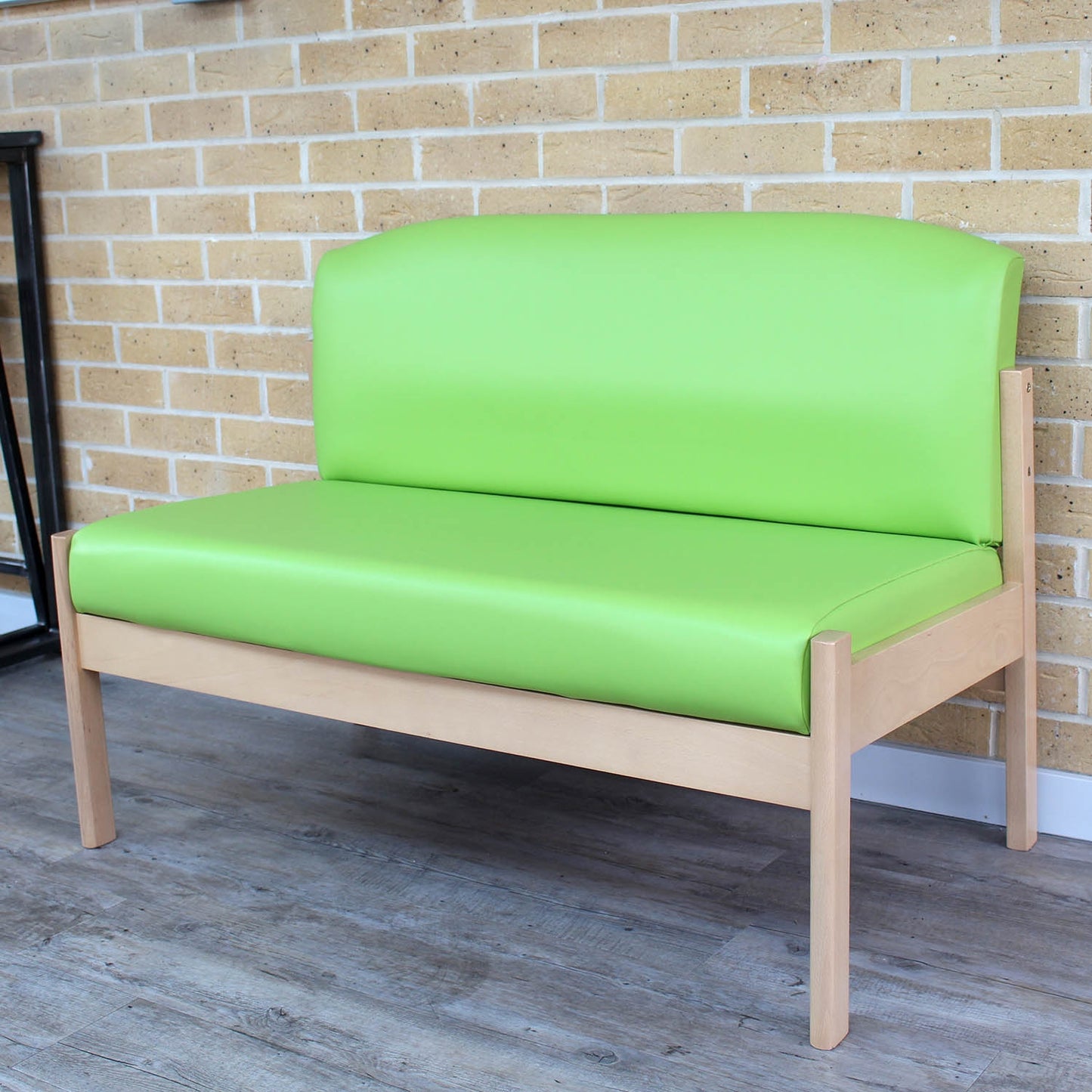 Needham Low Back 2-Seater Chair - CITRUS GREEN - Plinth Medical