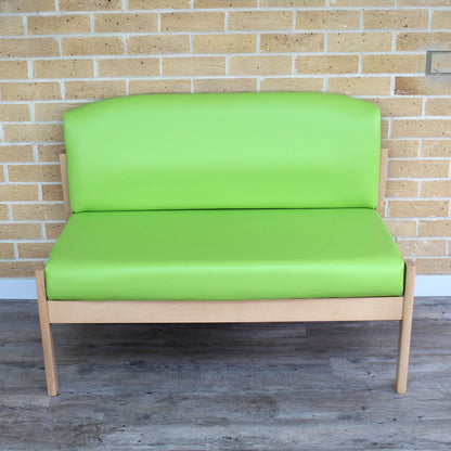 Needham Low Back 2-Seater Chair - CITRUS GREEN - Plinth Medical