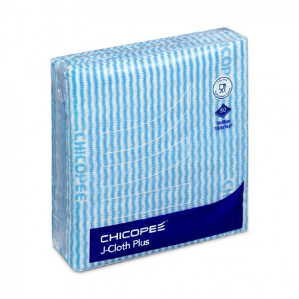 J Cloth plus medium wipe blue 34x36cm (Pk 50) 74770 - Bunzl Catering Supplies