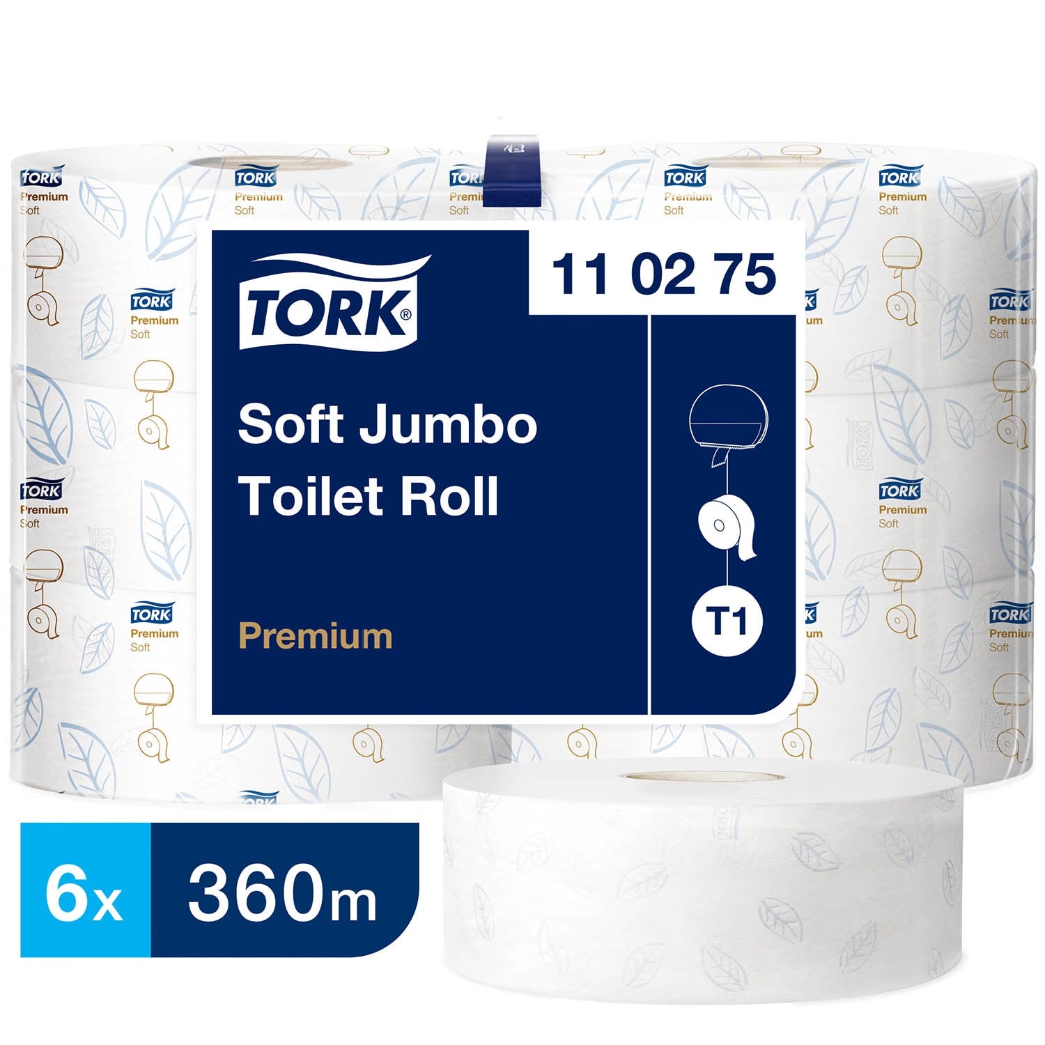 Tork Soft Jumbo Toilet Roll Premium 2Ply - 110275 - Case of 6 x 360m - Tork