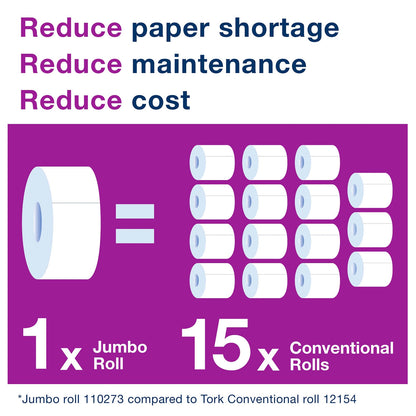 Tork Soft Jumbo Toilet Roll Premium 2Ply - 110275 - Case of 6 x 360m - Tork