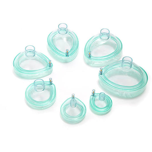 Scented Strawberry Anesthetic Face Mask - Size 2 - Paediatric - 22F - No Hook Ring - Intersurgical