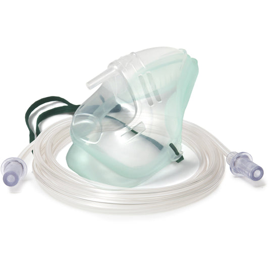 Medium concentration EcoLite adult mask with tubing 2.1m - Single