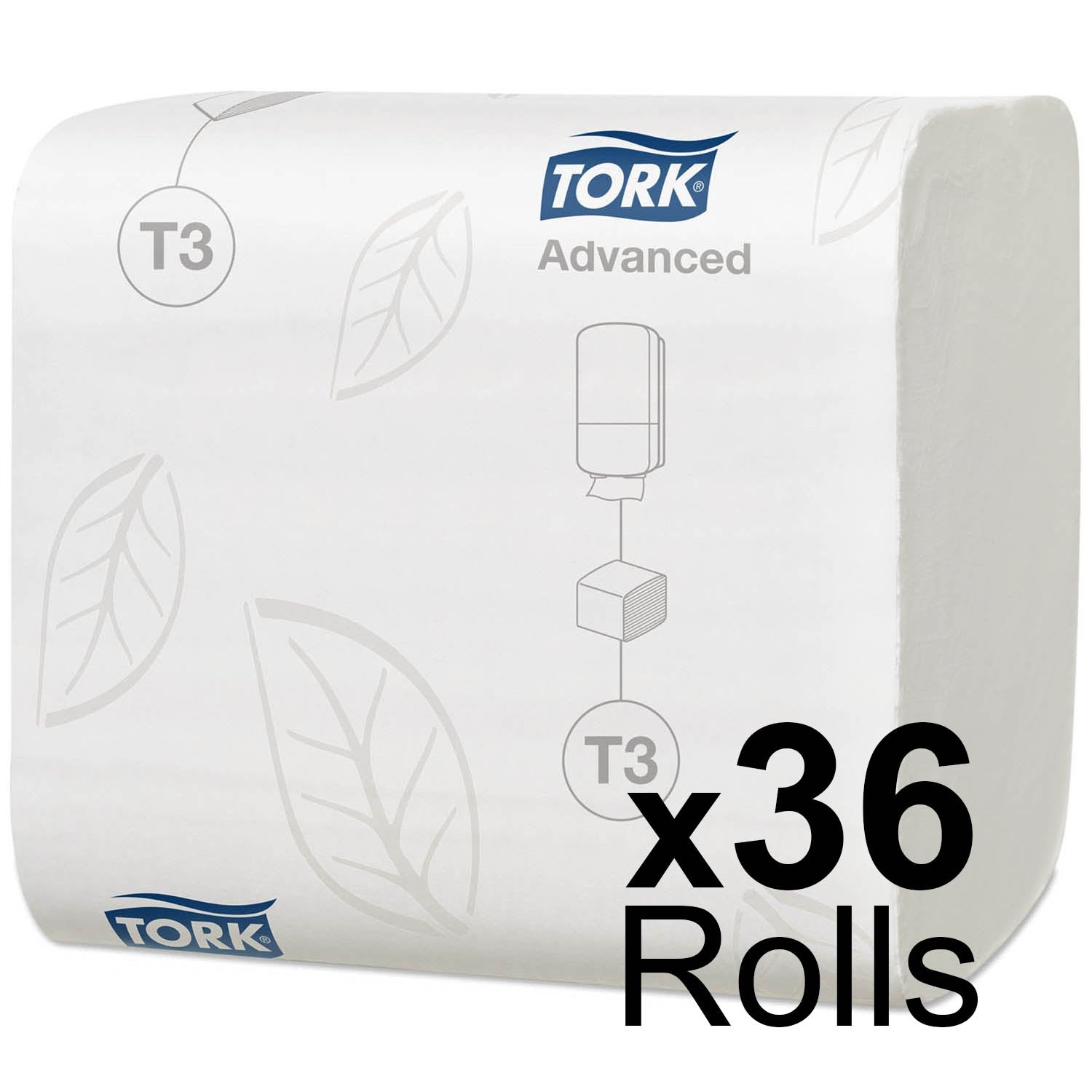 Tork Folded Toilet Paper Advanced 2Ply - 114271 - 242 Sheets x 36 Rolls - Tork