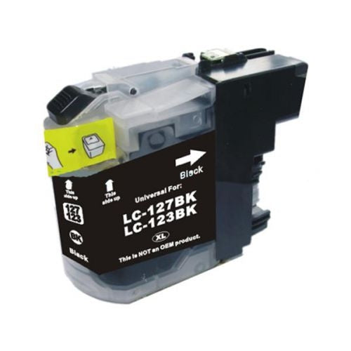 Brother LC123BK Black Ink Cartridge - Compatible - CTS