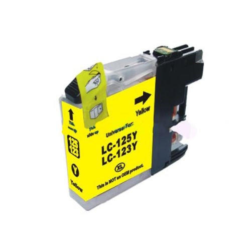 Brother LC123Y Yellow Ink Cartridge - Compatible - Brother