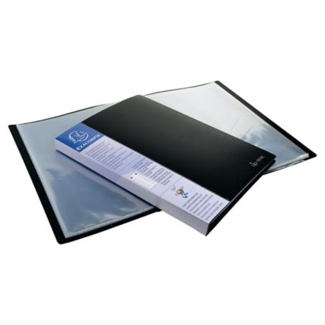 Polypropylene A4 Display Book, 20 Pocket Black - Lyreco