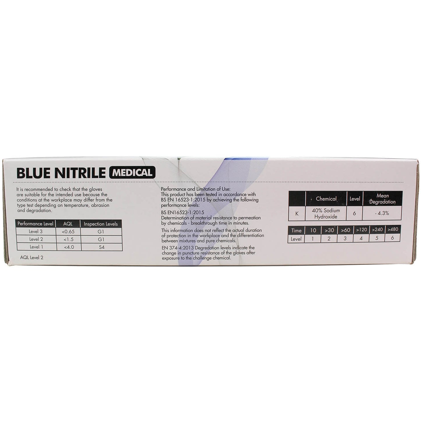 Blue Nitrile Gloves Large x 100 [PPE CAT III] - Supertouch
