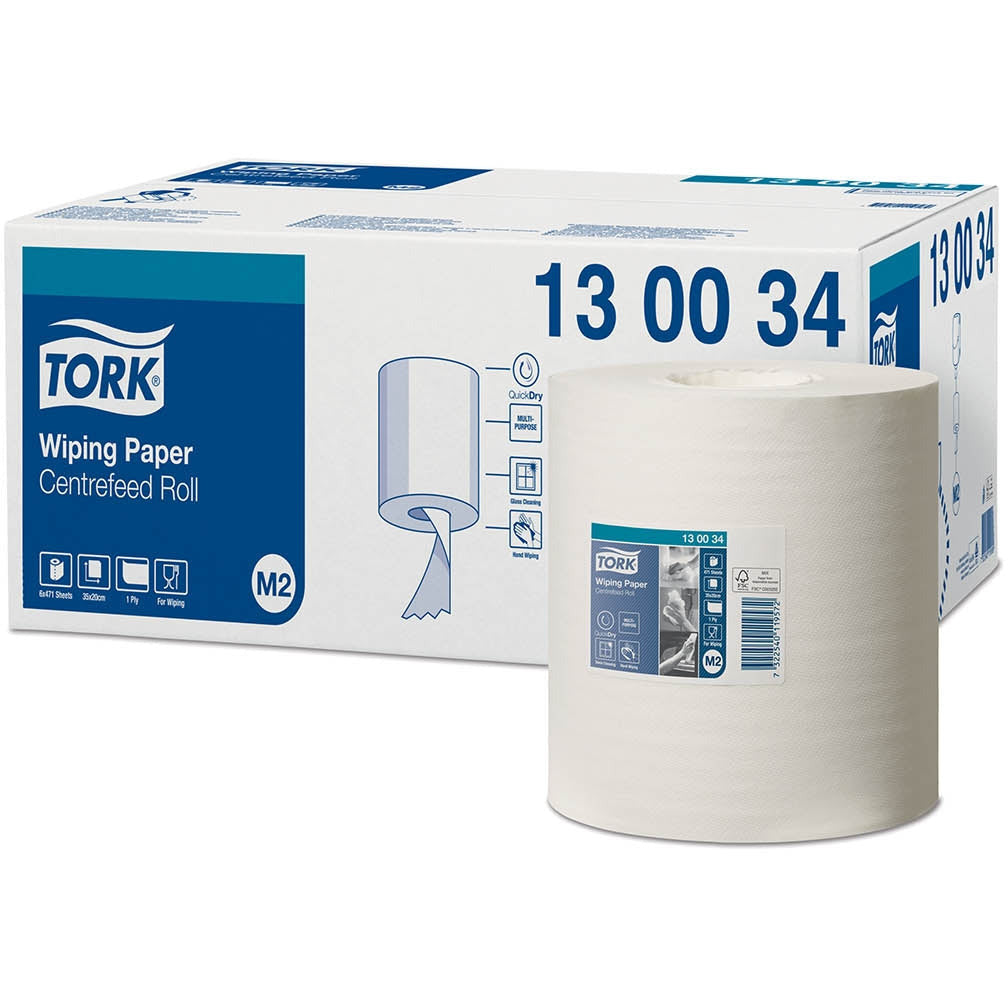 Tork Universal Centrefeed Wiping Paper 1Ply  - 19cm x 165m - Tork